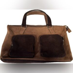 CLUB MONACO Brown Suede Leather Bag